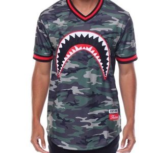 Hudson Shark Camo Baseball Tee XXL